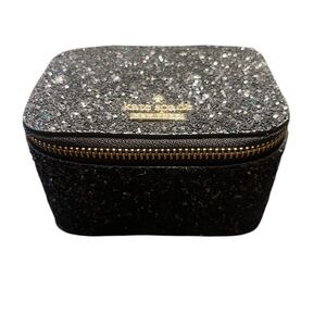 Kate Spade Black Sparkle Travel Jewelry Case